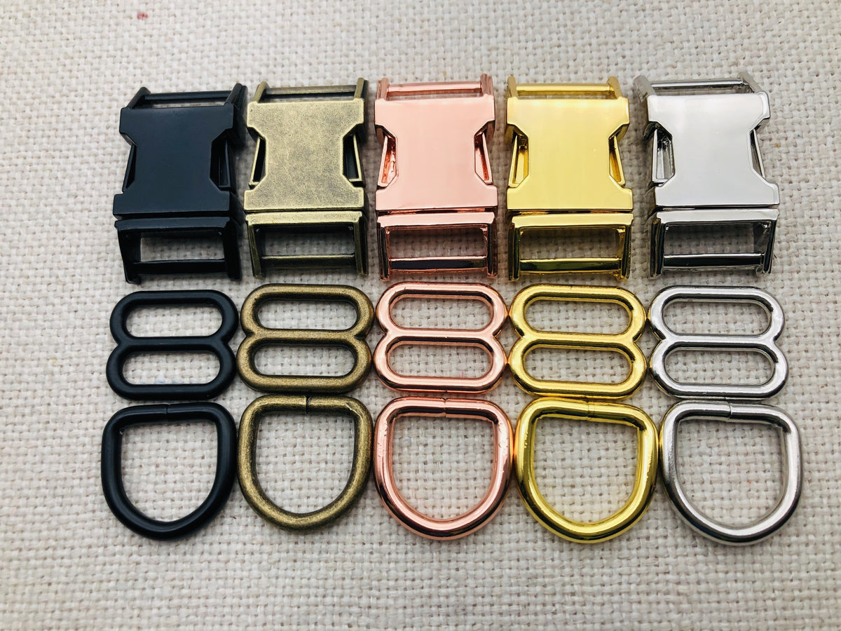 20 Sets 15mm Plastic Belt Buckle Strap silver buckle clasp for Adjuster Bag  Pet Dog Collar Necklace Sewing Handmade Accessory