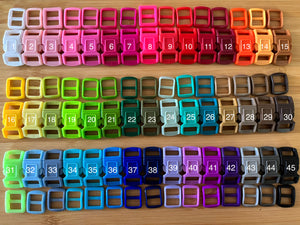 100x Contoured Cat Collar Safety Breakaway Plastic Buckle A & Triglides