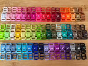 50x Contoured Cat Collar Safety Breakaway Plastic Buckle A & Triglides
