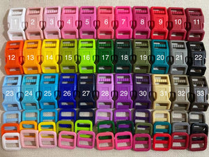Dog Collar Color Buckle & Triglides, Mixed color sets