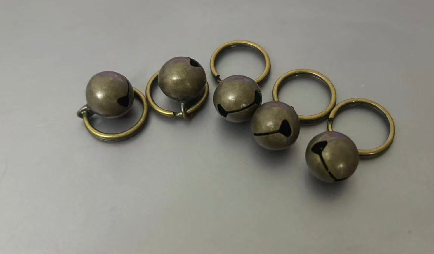 25/100x Brass Jingle Bells for Cat Collar- Silver, Rose Gold, Gold, Bronze -1/2'' (12mm)