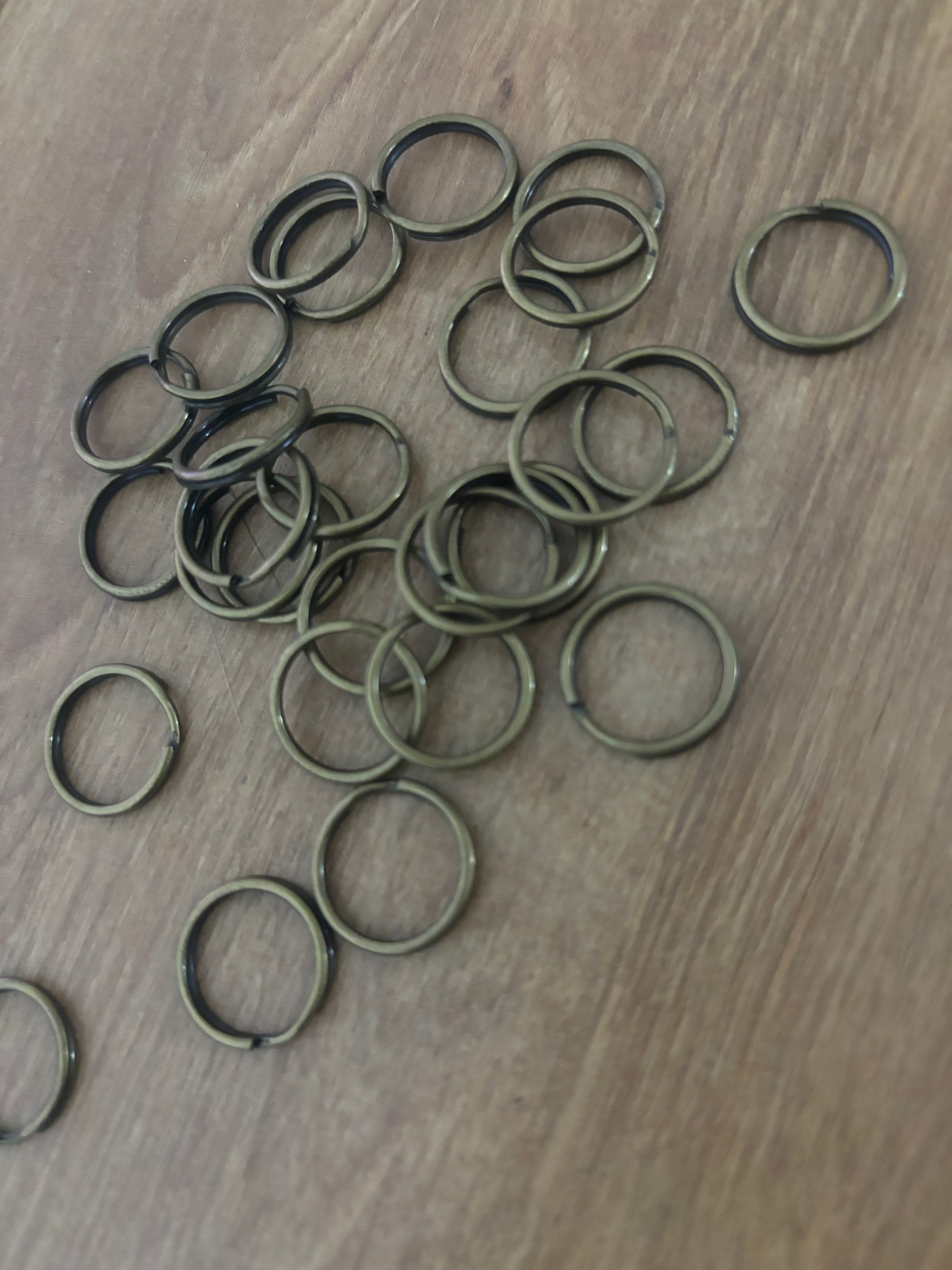 100-500-1000pcs, 5/8'' 15mm Wire Formed Split Key ring Silver, Gold, Rose Gold