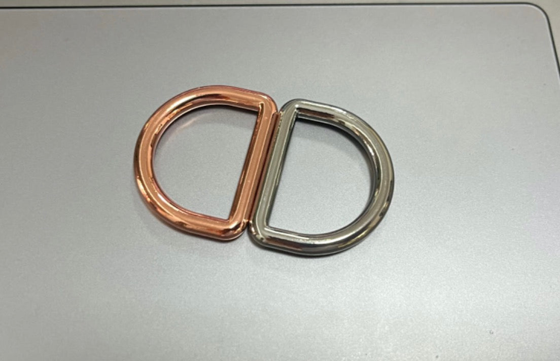 5x 1'' (25mm) Zinc alloy solid metal D ring for Dog collar- 6 Colors