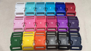 1.5'' (38mm) Curved Dog Collar Plastic Buckle, Super strong, 18 Colors