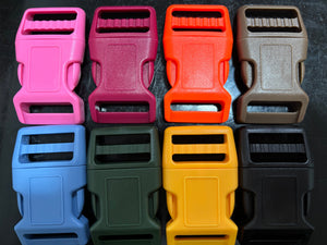 25x Dog Collar Curved Side Release Color Plastic Buckle 1-1/4'' (32mm)