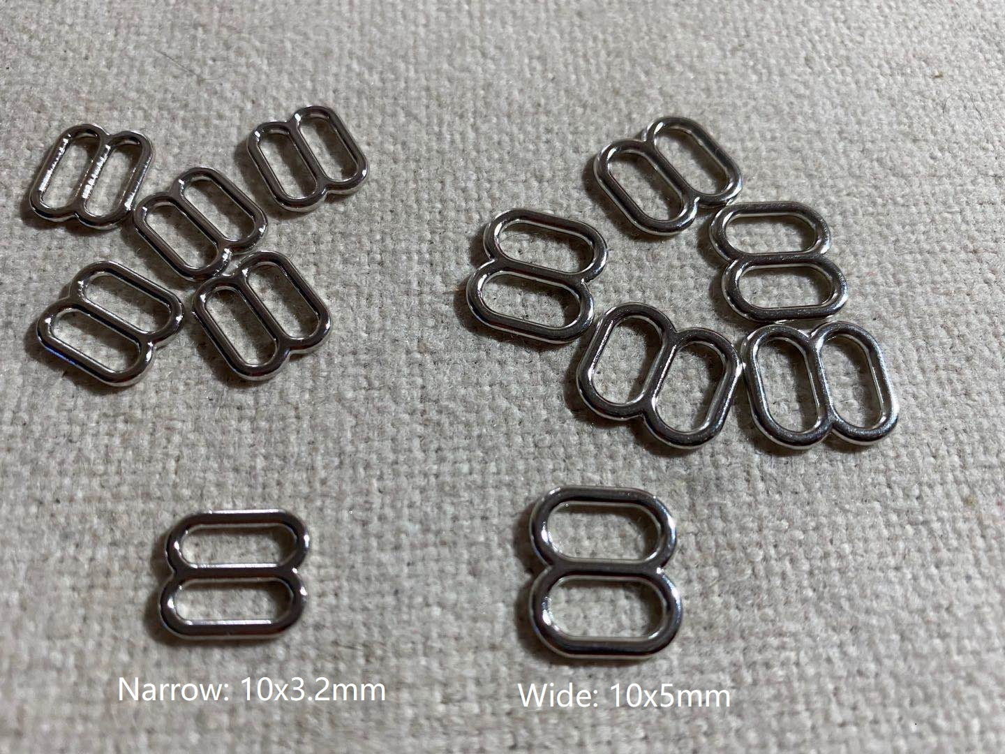 25/50, 3/8'' (10mm) Metal Round Triglides Webbing Sildes- W or N