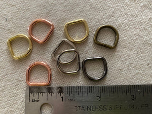 25x 1/2'' (12.7mm) Welded D ring for Dog Collar