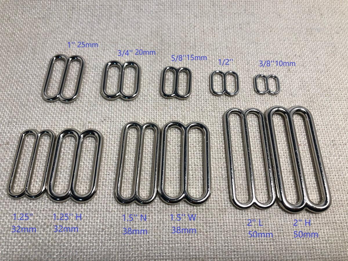 25x Metal Round Triglides Webbing Slides-8 sizes – EmilyCraft
