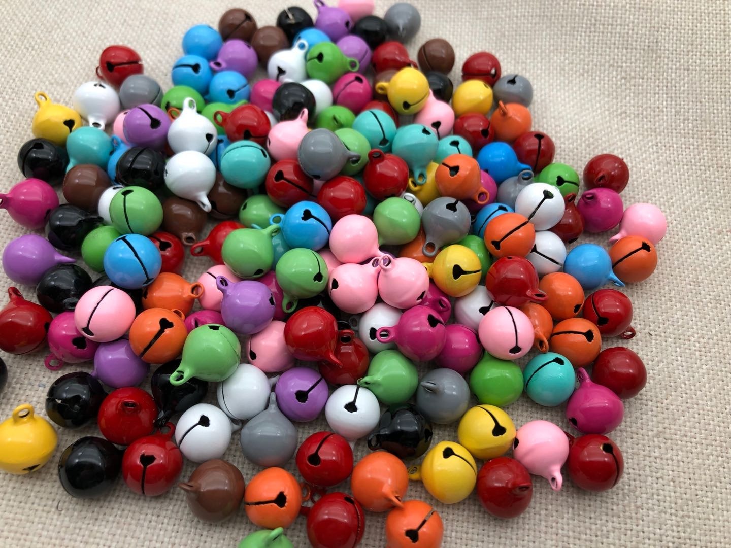 50 Mixed Candy Color Jingle Bells for Cat Collar- 14mm