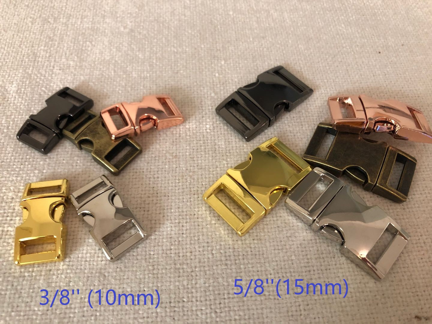 25- 3/8 Contoured Metal Side Release Buckle, 5 Colors B