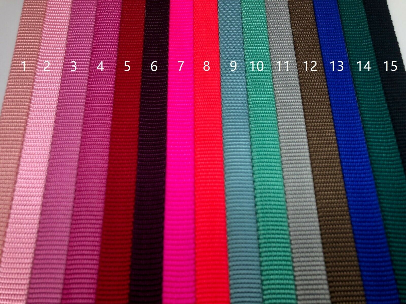 10 yards 5/8'' (15mm) -Heavy weight Color Nylon Webbing for dog collar