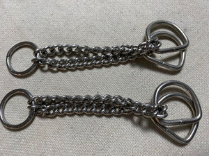 1'' (25mm) Stainless Steel Martingale Collar Hardware Sets, Heavy Weld chain & rings