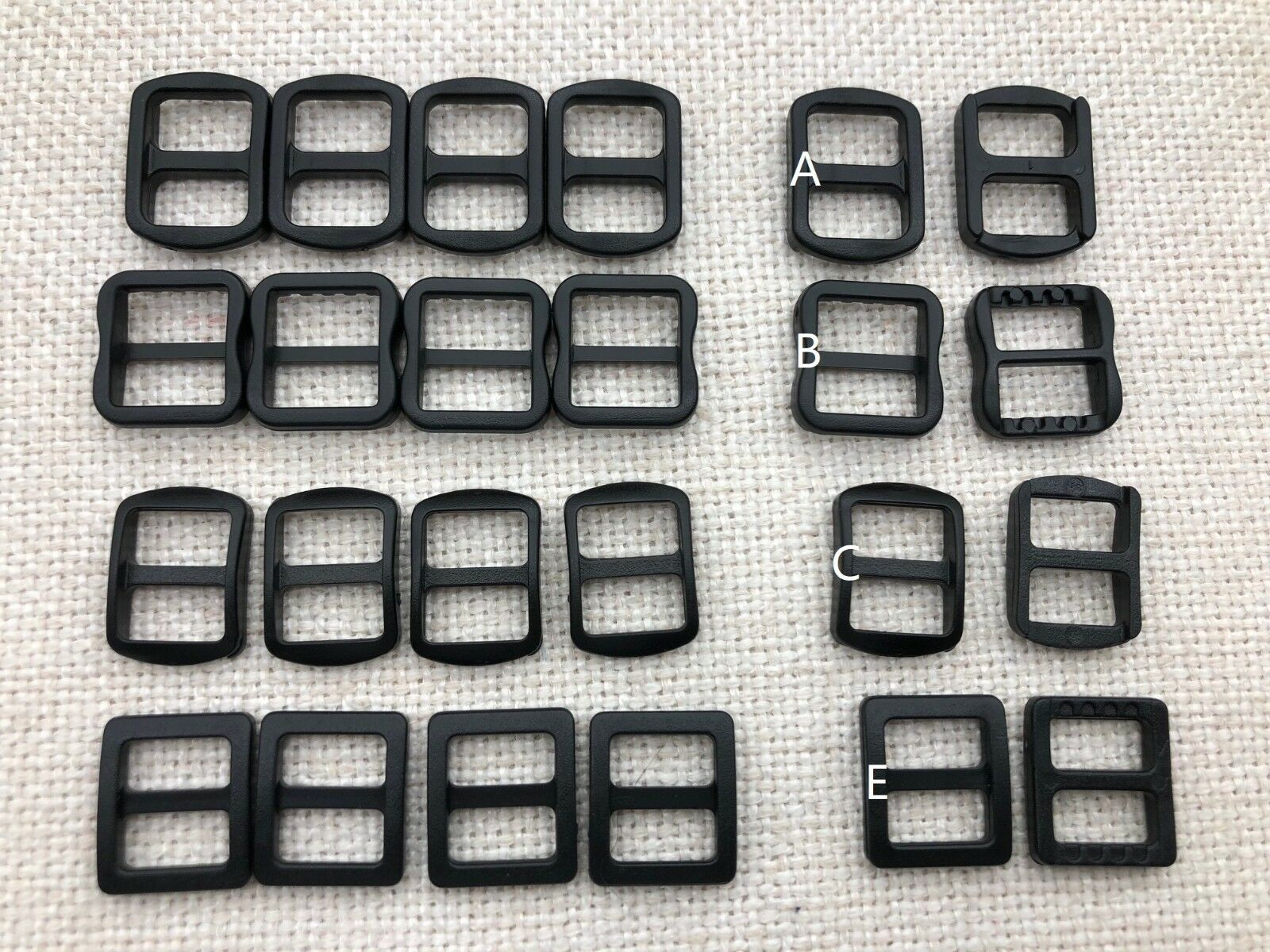 50-500x 3/8'' (10mm) Triglides webbing strap Buckles adjustors- 4 Style Choices