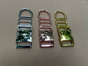 5x Dog Collar Hardware Metal Buckle Kits -B style with Metal D ring