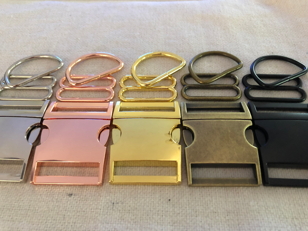 1.5'' (38mm) Dog Collar Hardware Kits- Mix color Buckle+slides+Dee –  EmilyCraft