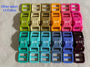 25 x Dog Collar Color Buckle and Triglides, 27+12 Color, 3 Sizes