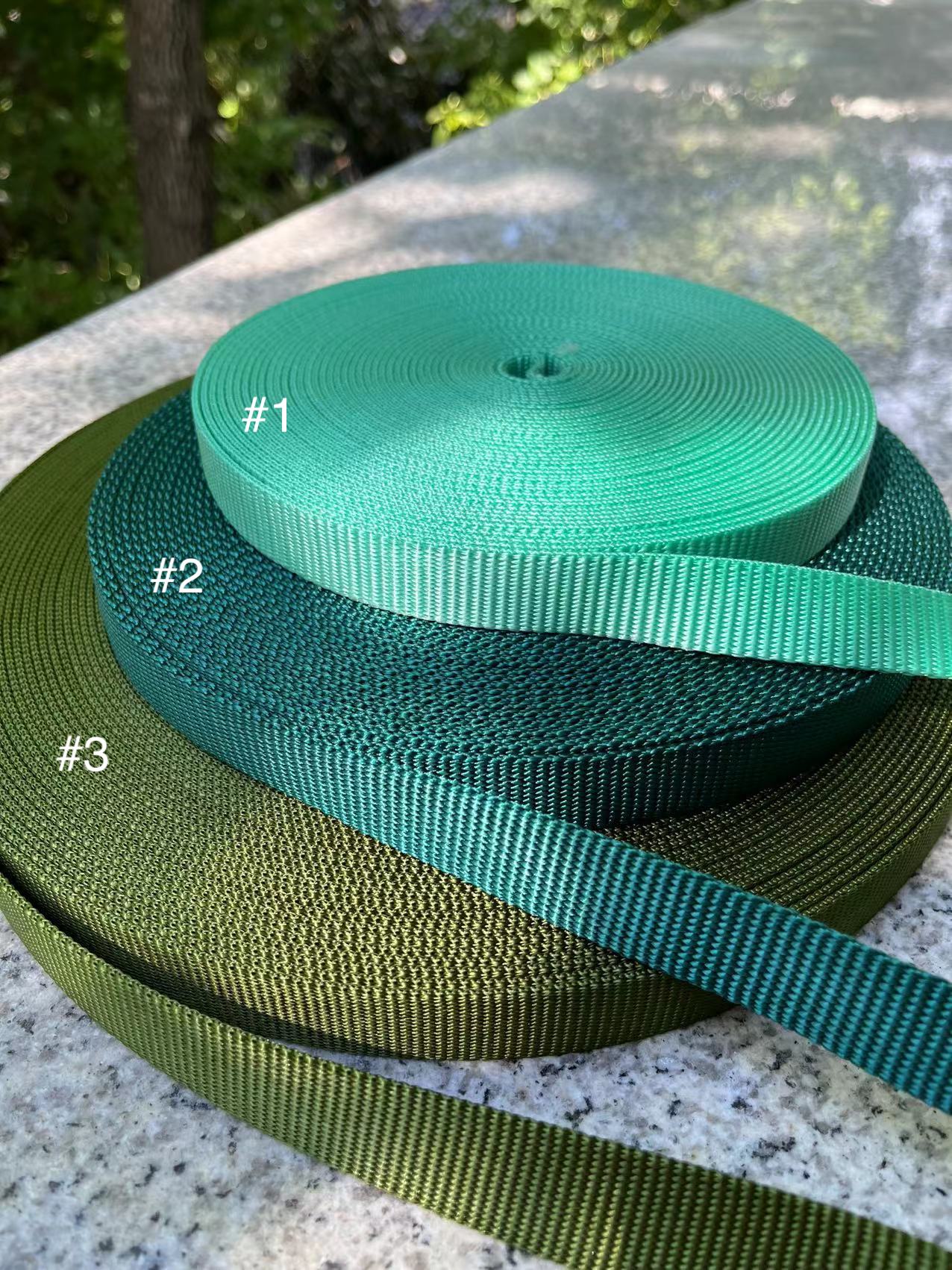 20 yards 3/4'' (20mm) Nylon Webbing for Dog Collar Greens