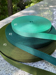 20 yards 3/4'' (20mm) Nylon Webbing for Dog Collar Greens