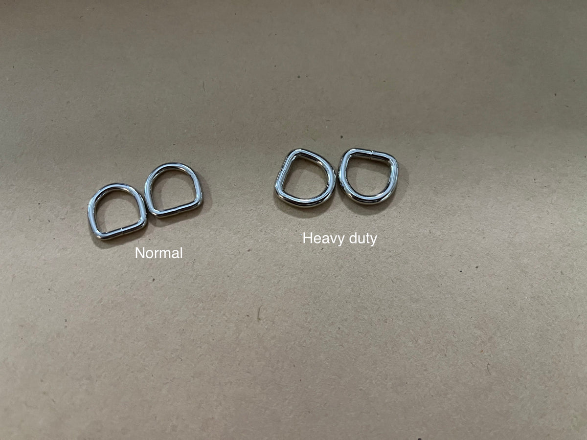 100-500 3/8'' (10mm) Wire Formed Welded D ring for webbing, Silver or ...