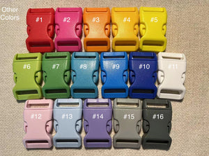 50x 3/4'' (20mm) Curved Side Release Color Plastic Buckle for Dog Collar