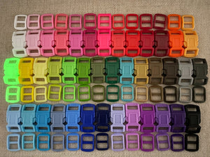 100x Contoured Cat Collar Safety Breakaway Plastic Buckle A & Triglides