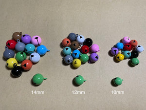 50 Mixed Candy Color Jingle Bells for Cat Collar- 10mm,12mm,14mm