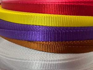 1/2'' (12mm) -Colorful Nylon Webbing- Fine Mid weight - 10 yds