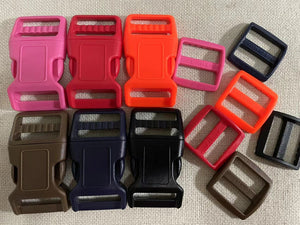 25x Dog Collar Curved Side Release Color Plastic Buckle 1-1/4'' (32mm)