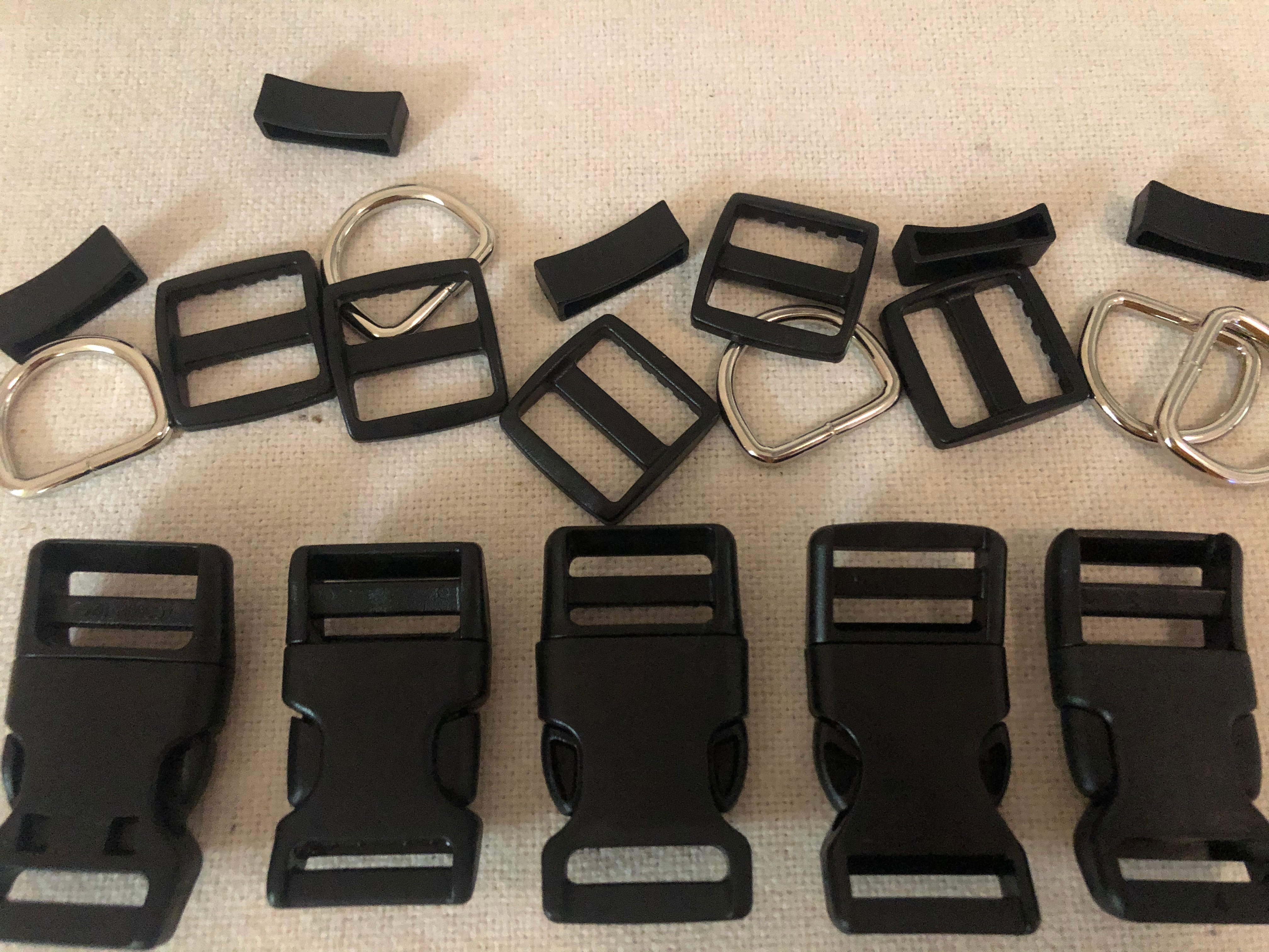 25 Sets, 1'' (25mm) Dog Collar Hardware Kits- 5 Styles choices
