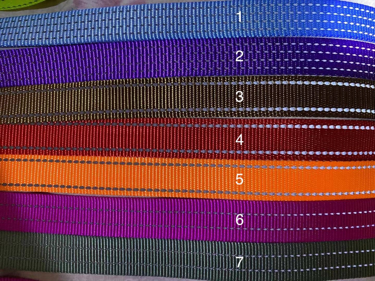 1” (25mm) Reflective Heavy weight Color Nylon bing for dog collar